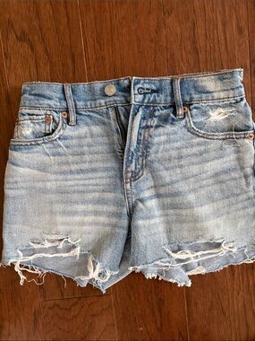 American Eagle Outfitters Light Wash Distressed Denim Shorts